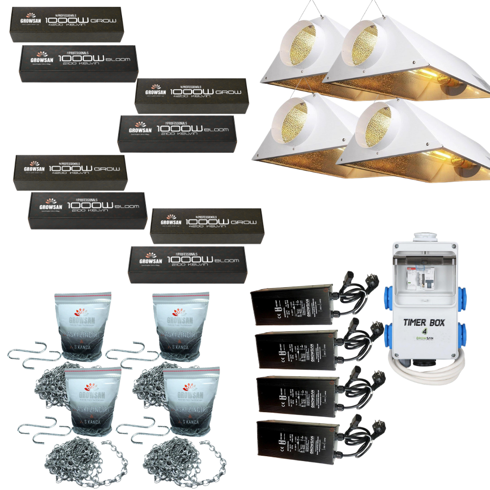 4'lü Growsan 1000w Grow-Bloom Set