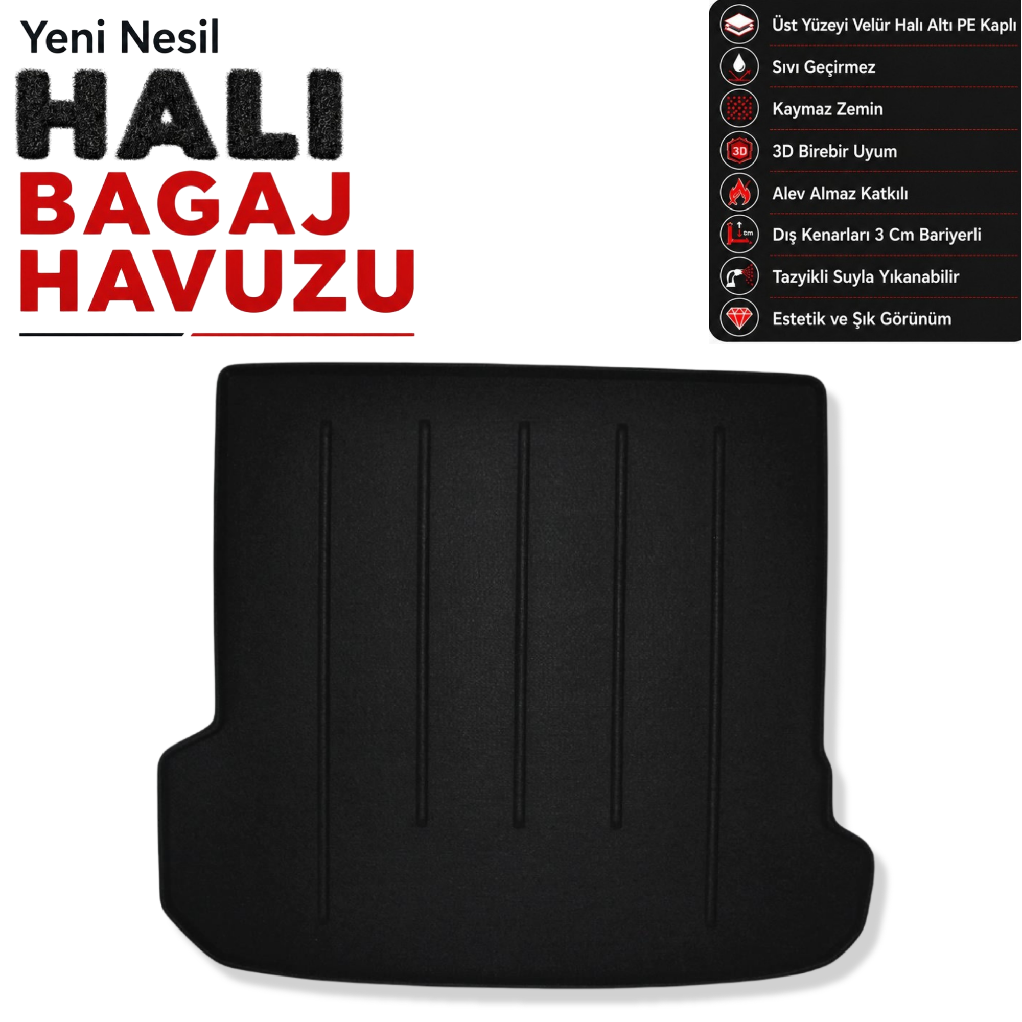 Audi Q7 Halı Bagaj Havuzu (2016 - 2024 Arası)