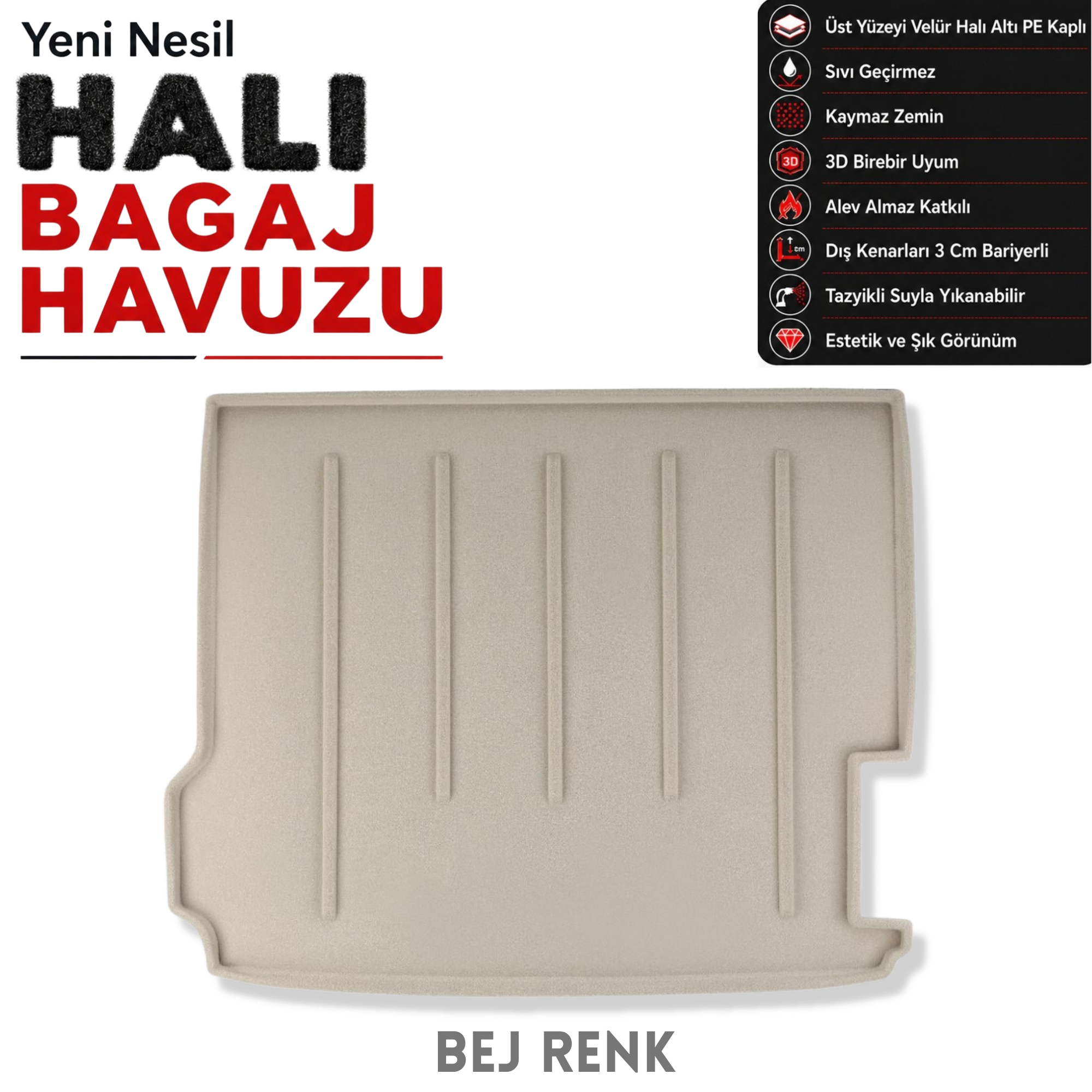 BMW X3 Halı Bagaj Havuzu F25 (2010 - 2017 Arası)