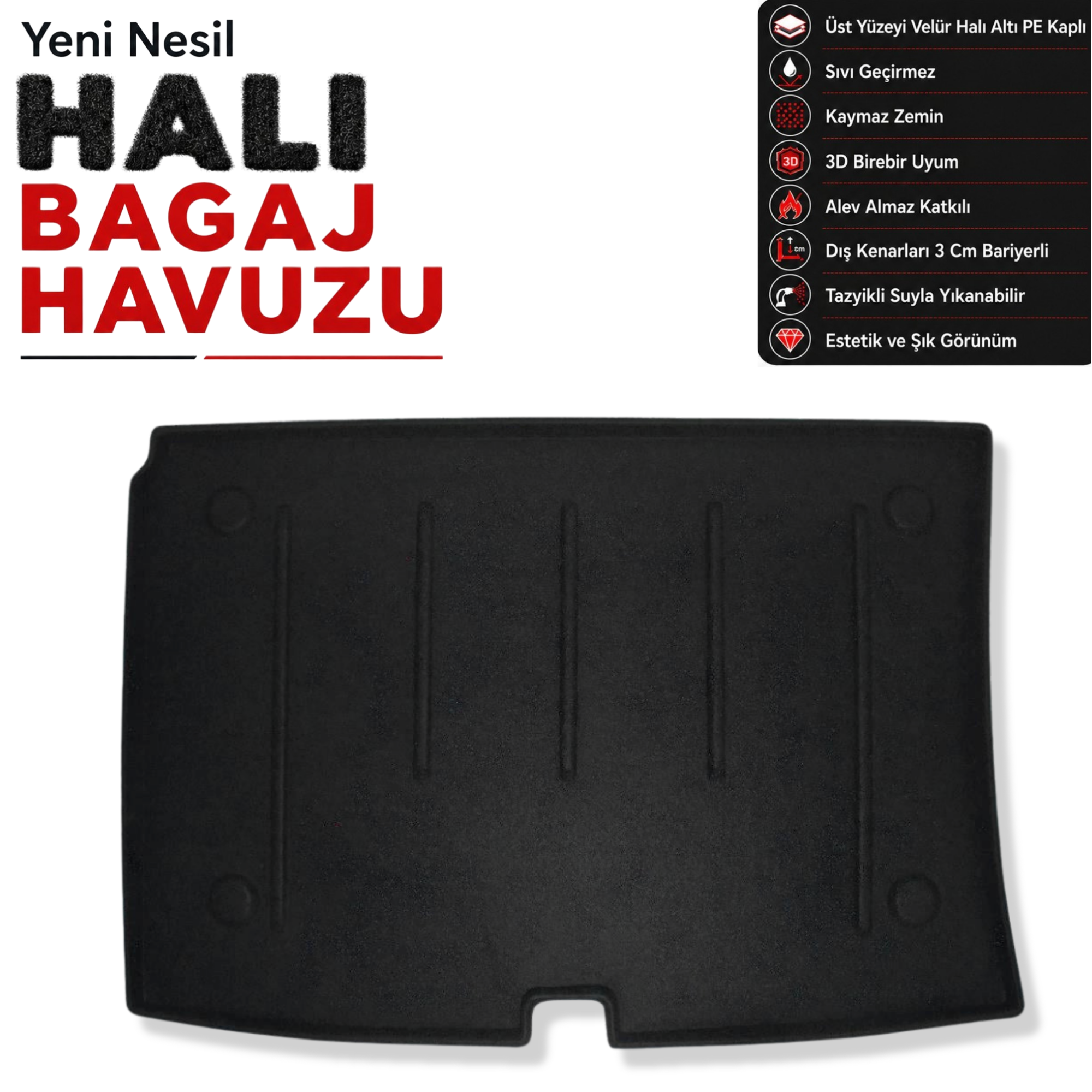 Citroen Nemo Combi Halı Bagaj Havuzu (2008 Sonrası)