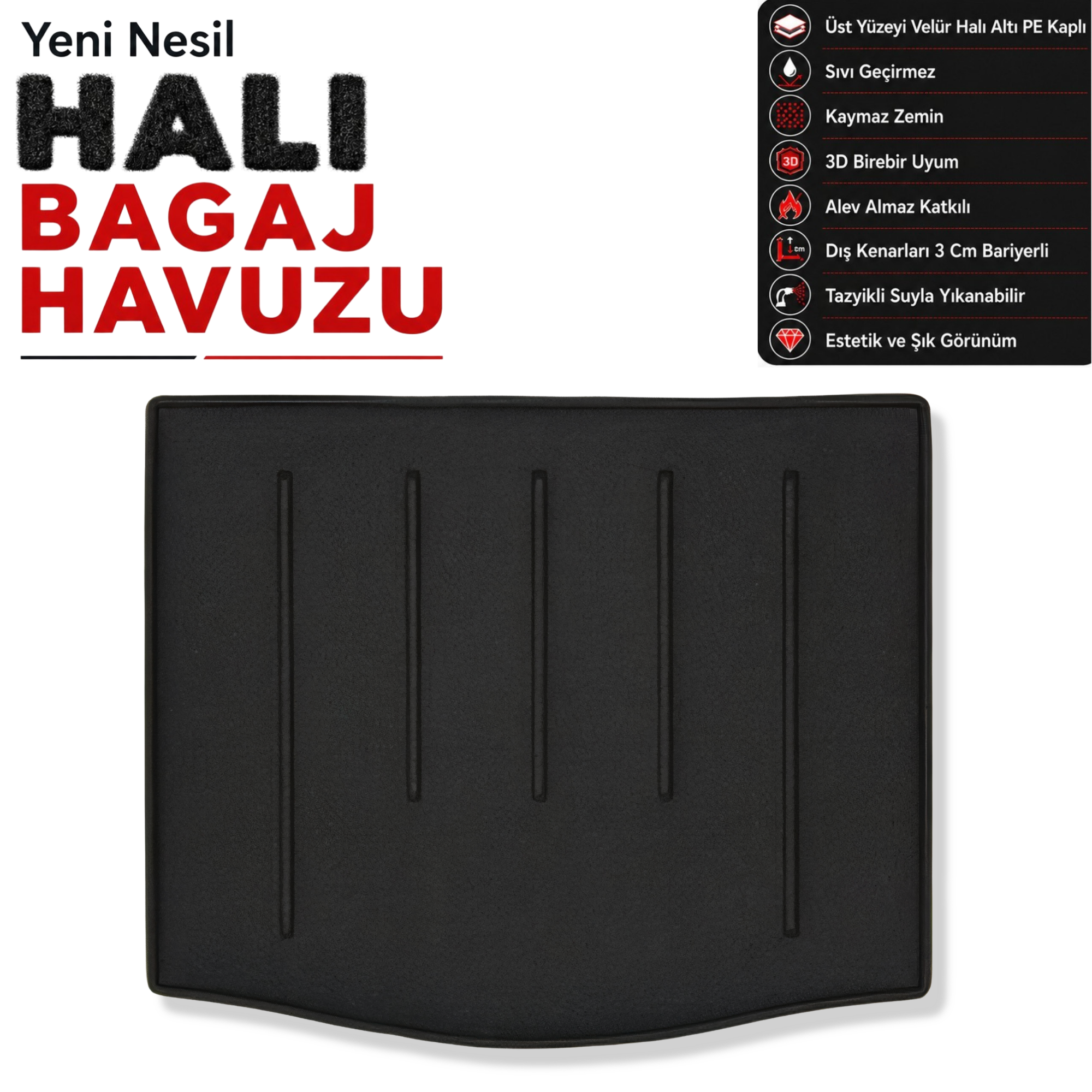Ford Focus Hatchback 4 Halı Bagaj Havuzu (2014 - 2019 Arası)