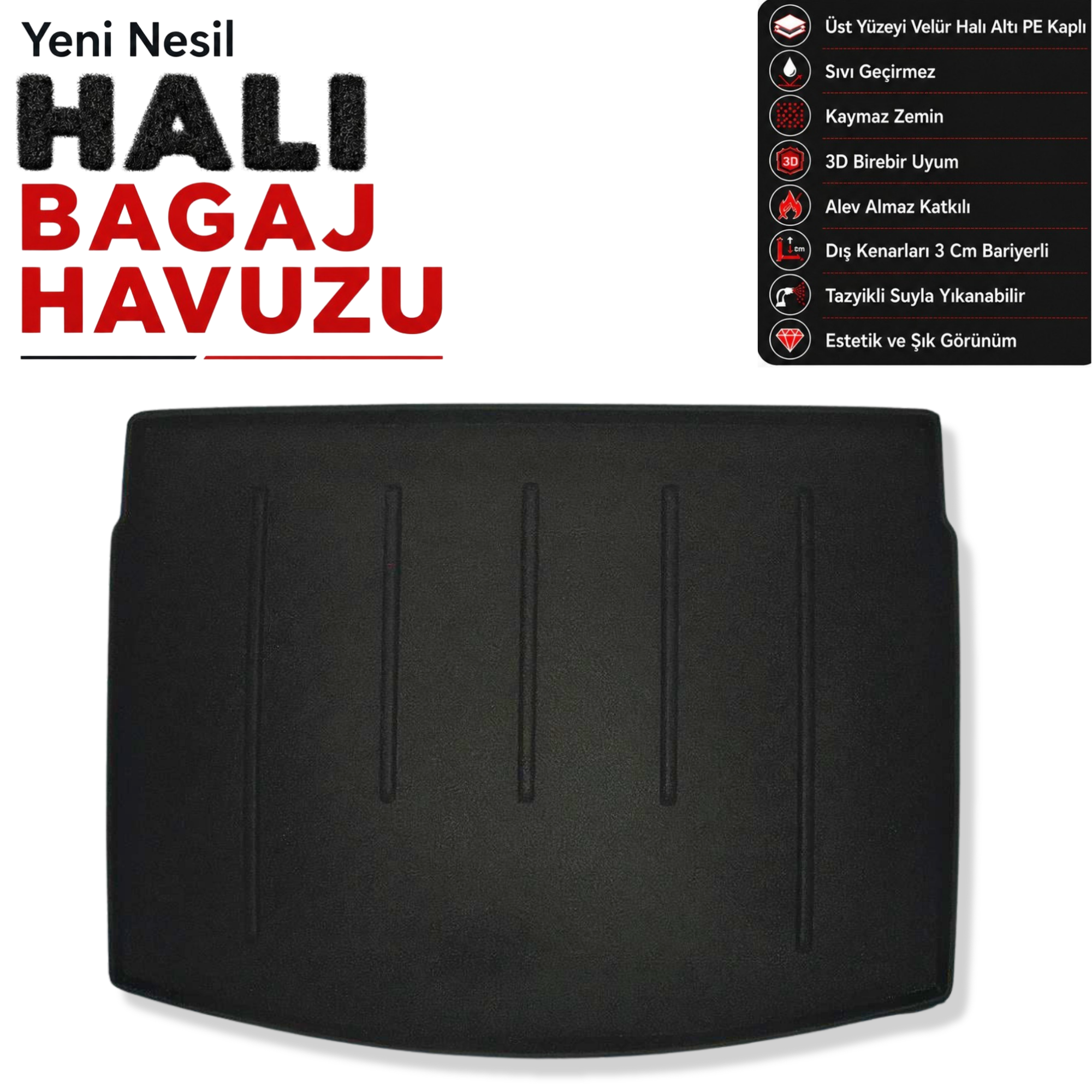 Hyundai i30 Üst Raf Halı Bagaj Havuzu (2017 Sonrası)