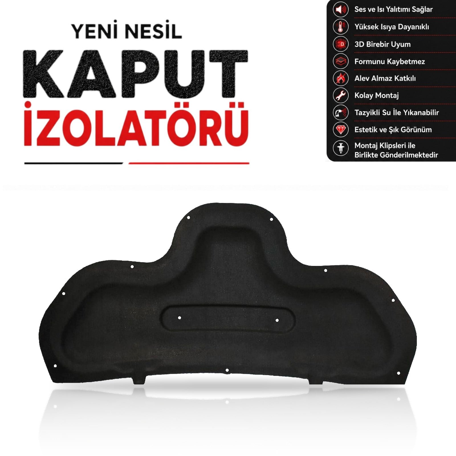 KAMPANYALI - Peugeot 3008 Hybrid/Elektirikli 2025 ve Sonrası Kaput İzolatörü