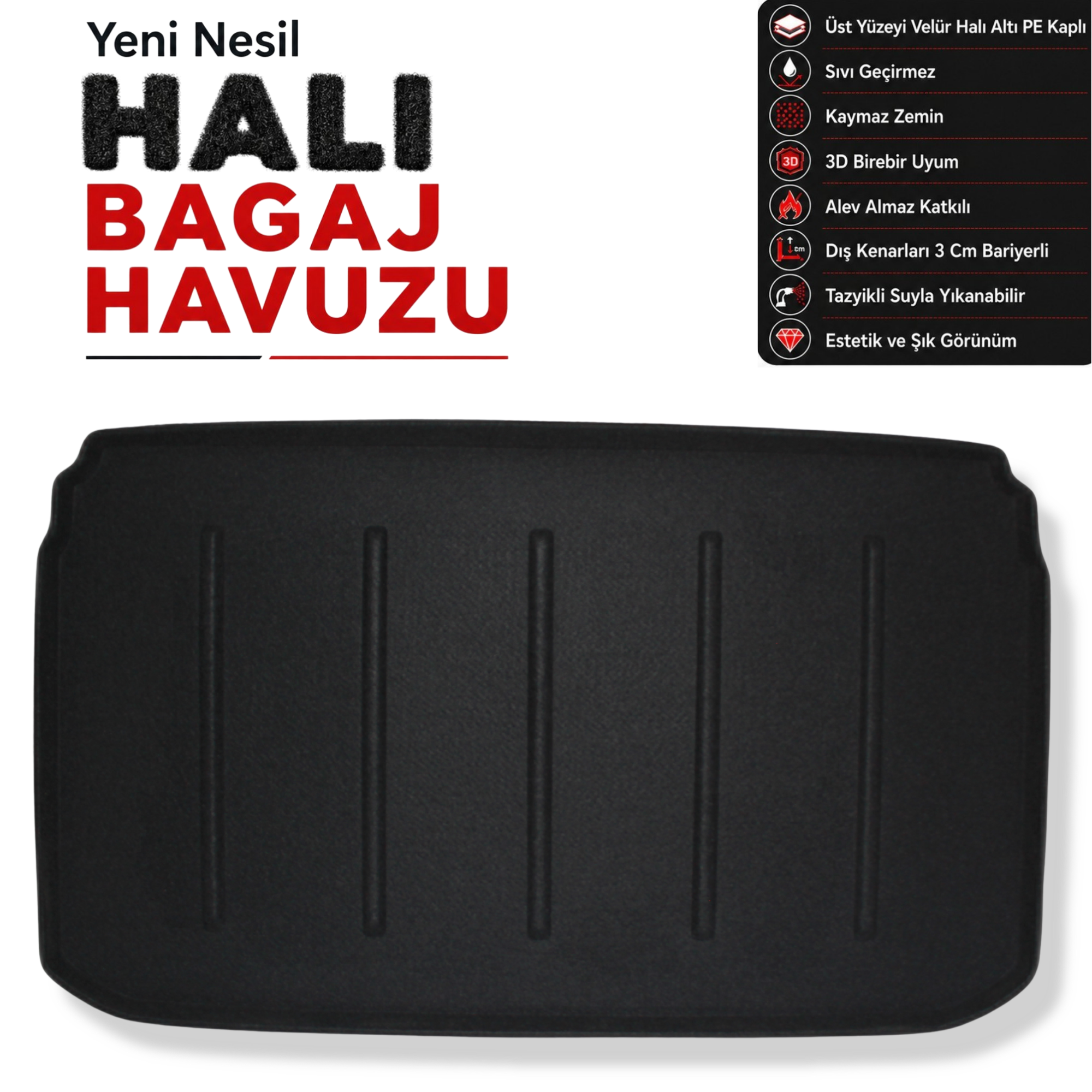Mini Cooper 5 Kapı Halı Bagaj Havuzu (2018 - 2023 Arası)