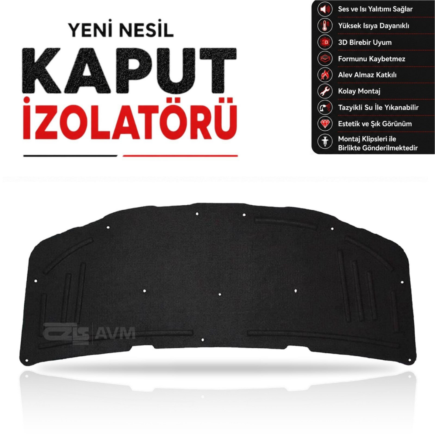Mercedes A Serisi Hatchback W177 Kaput İzolatörü (2018 Sonrası)