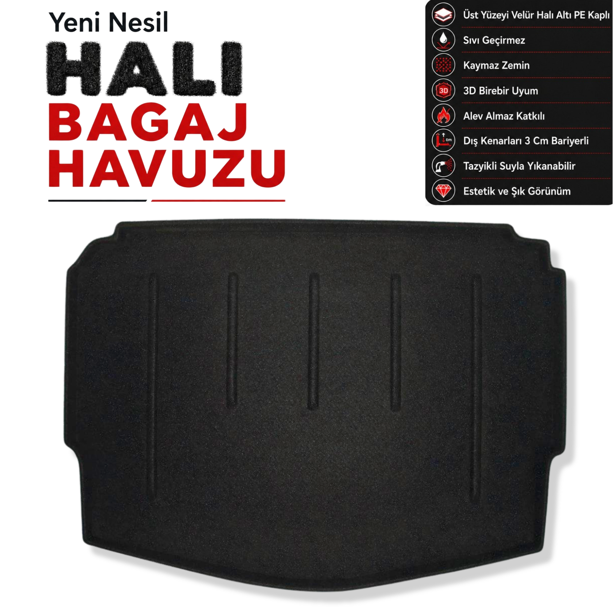 Nissan Note E12 Halı Bagaj Havuzu (2012 - 2017 Arası)