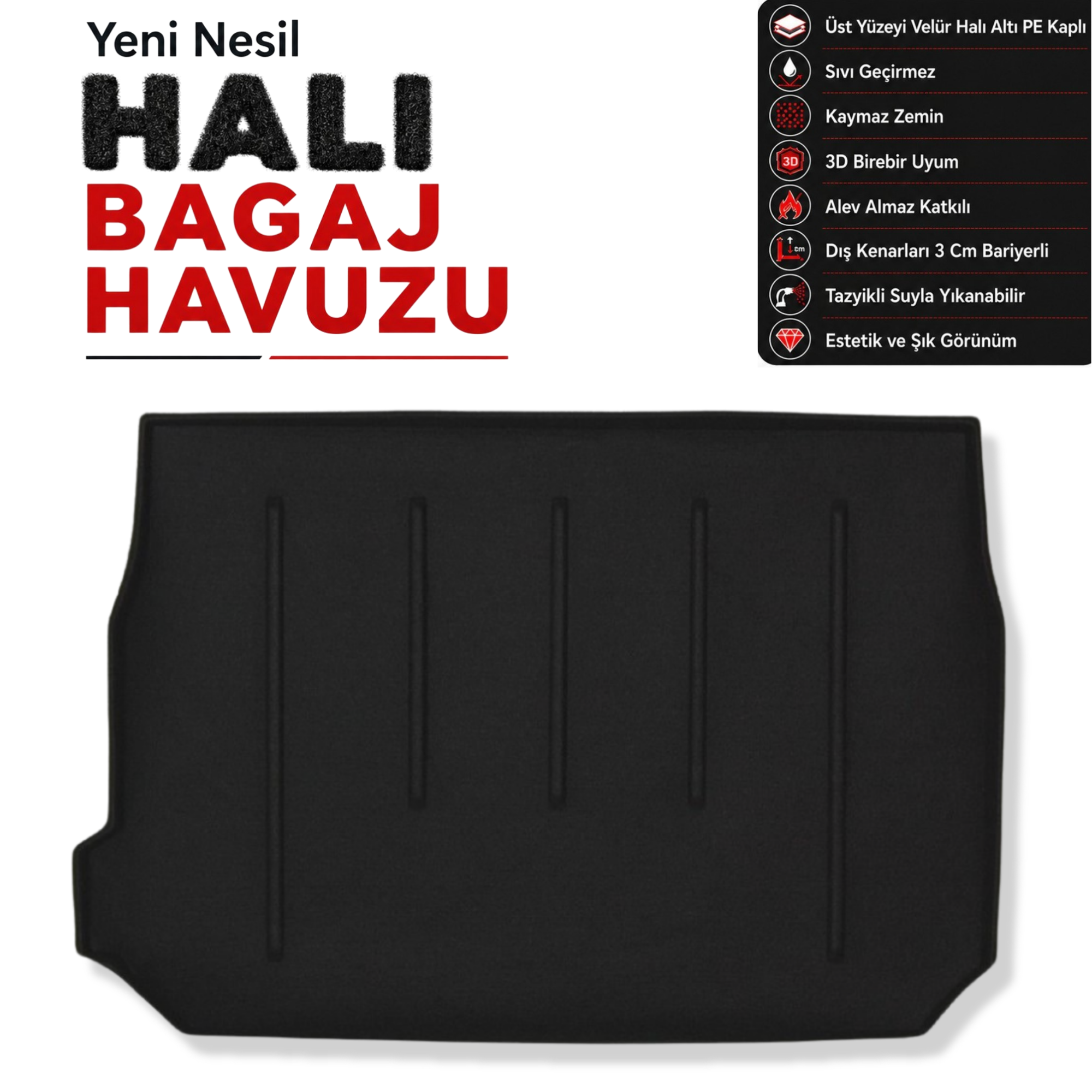 Peugeot 2008 Crossover Halı Bagaj Havuzu (2013 - 2019 Arası)