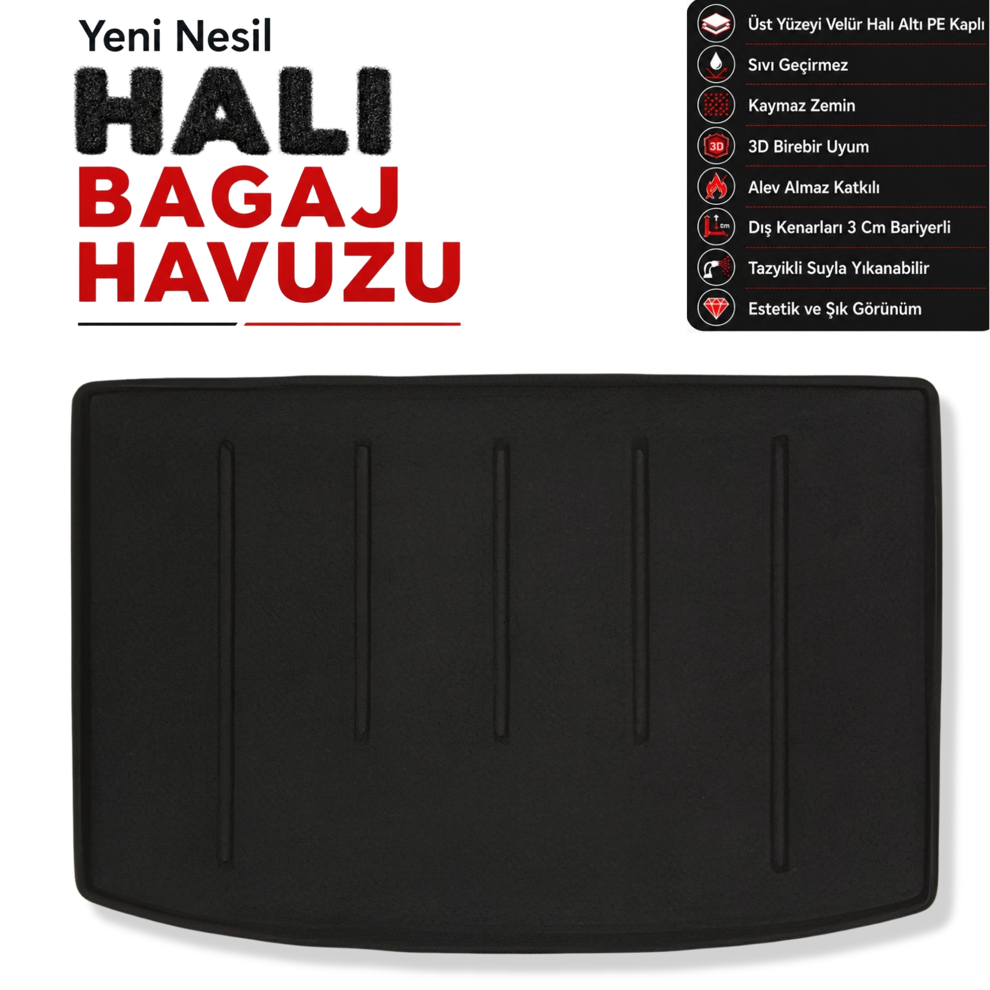 Renault Clio 4 Hatchback Halı Bagaj Havuzu (2013 - 2020 Arası)
