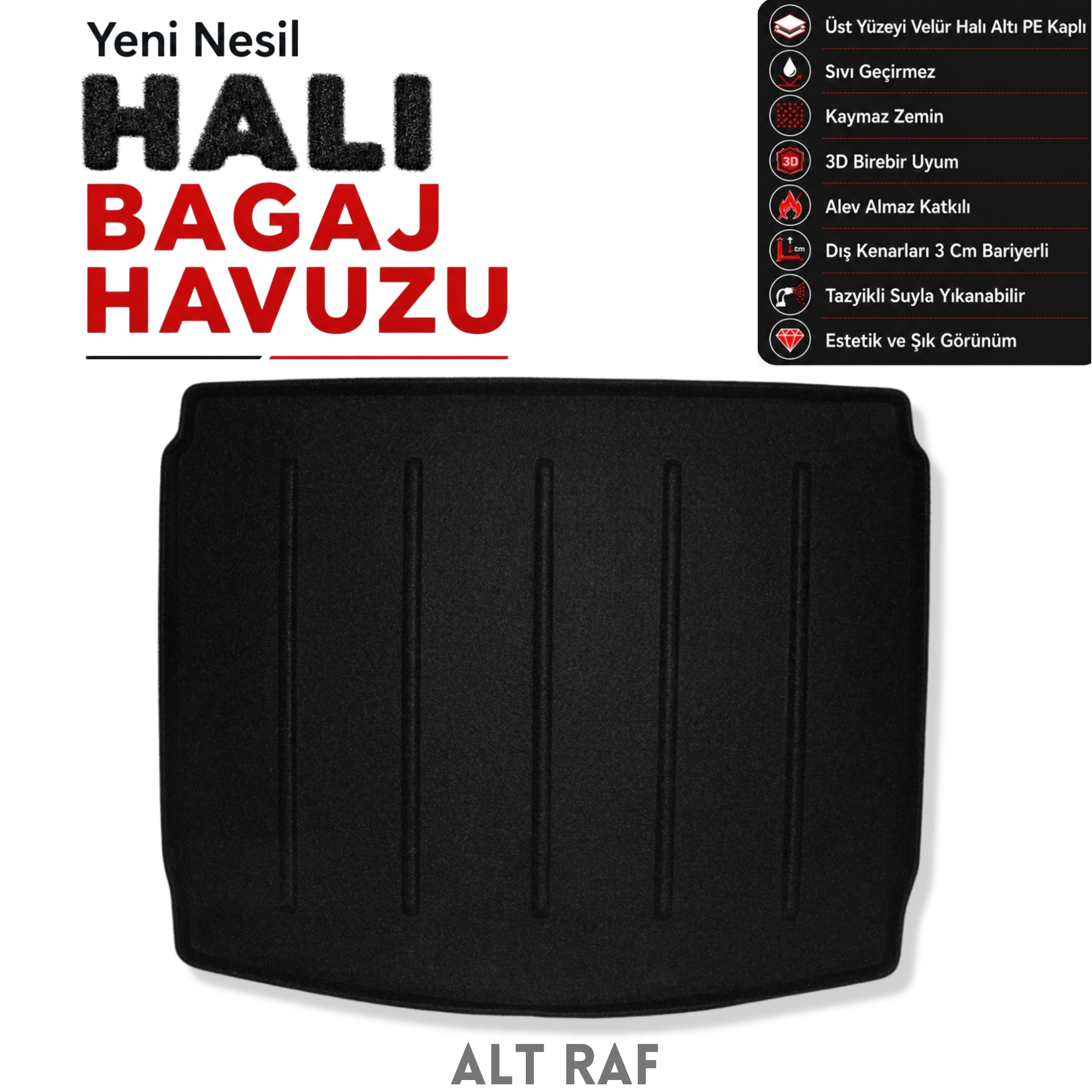 Renault Captur Halı Bagaj Havuzu (2021 Sonrası)