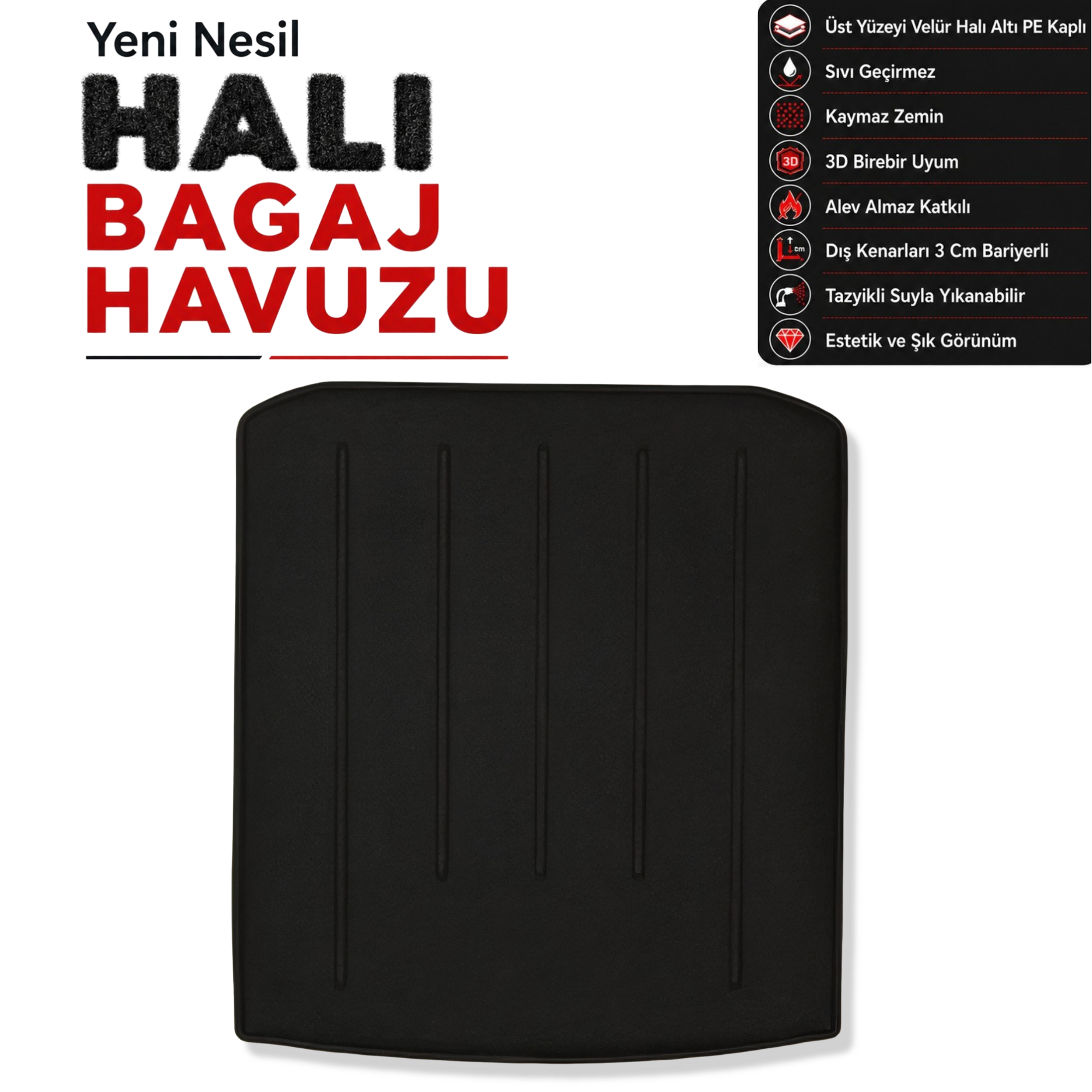 Skoda Superb Halı Bagaj Havuzu (2015 Sonrası) - (Hybrid/Benzinli Uyumlu)
