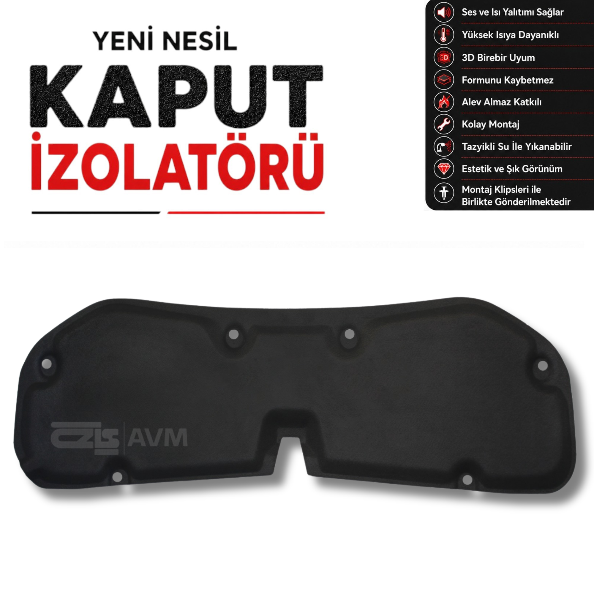 Toyota Auris 1. Nesil Kaput İzolatörü (2006-2012 Arası) E150