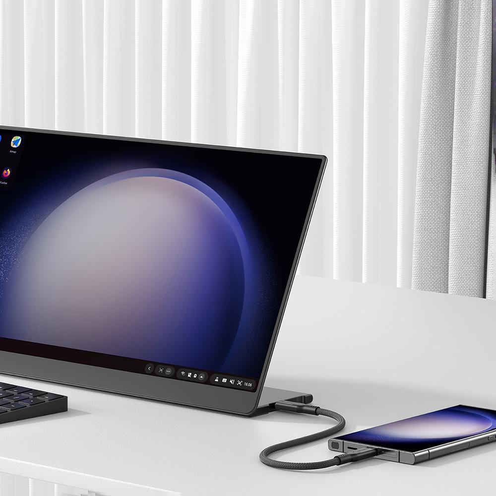 Amazingthing Thunder Pro USB3.2 Gen2 PD3.1 Port Korumalı Type-C to Type-C Kablo 120cm 240W 4K@60Hz