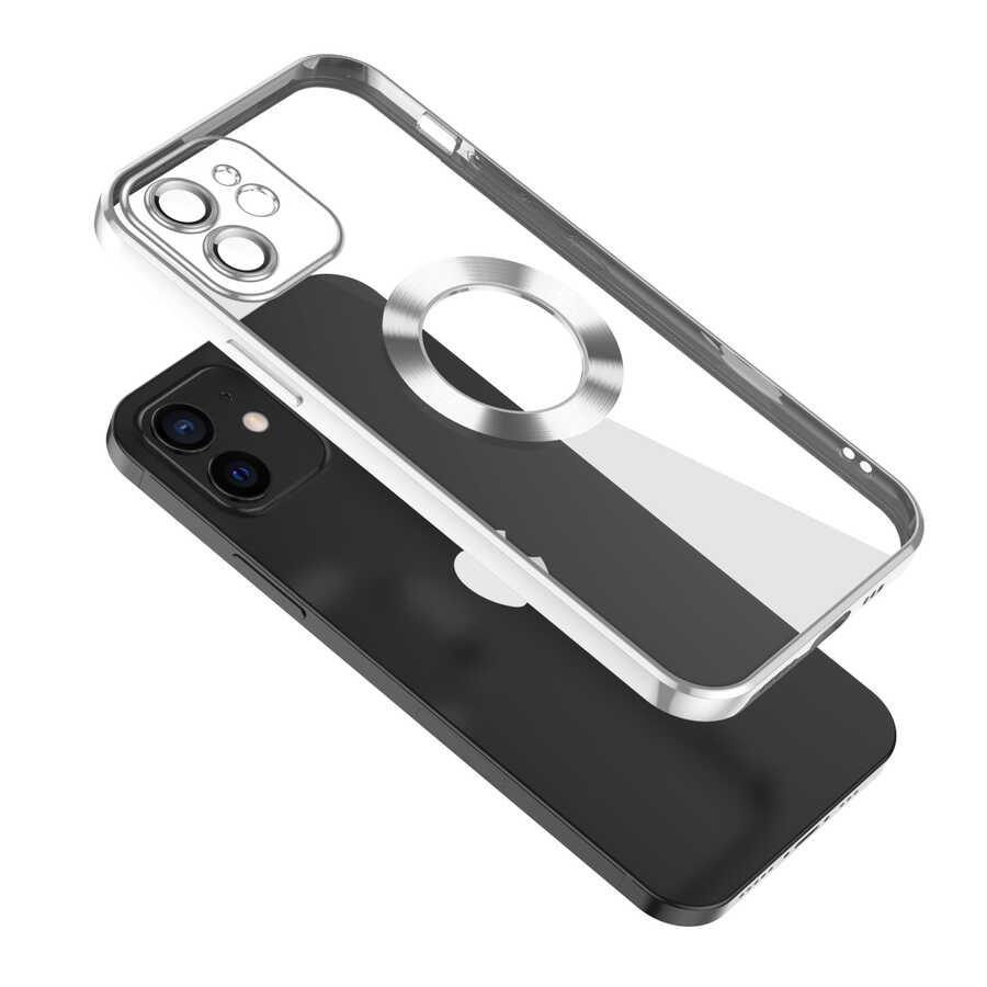 Apple iPhone 11 Kılıf Kamera Korumalı Logo Gösteren Zore Omega Kapak