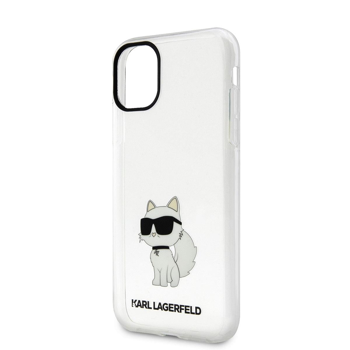Apple iPhone 11 Kılıf Karl Lagerfeld Transparan Choupette Dizayn Kapak