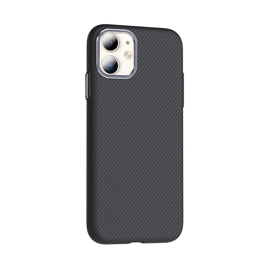 Apple iPhone 11 Kılıf M-safe Şarj Özellikli Karbon Fiber Görünümlü Zore Gros Kapak