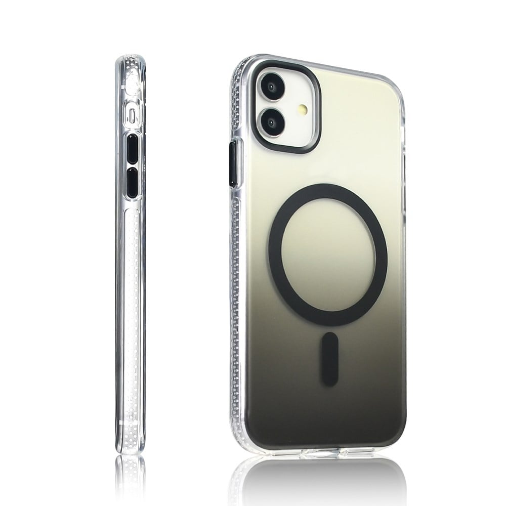 Apple iPhone 11 Kılıf M-safe Şarj Özellikli Transparan Renk Geçişli Zore Toros Kapak