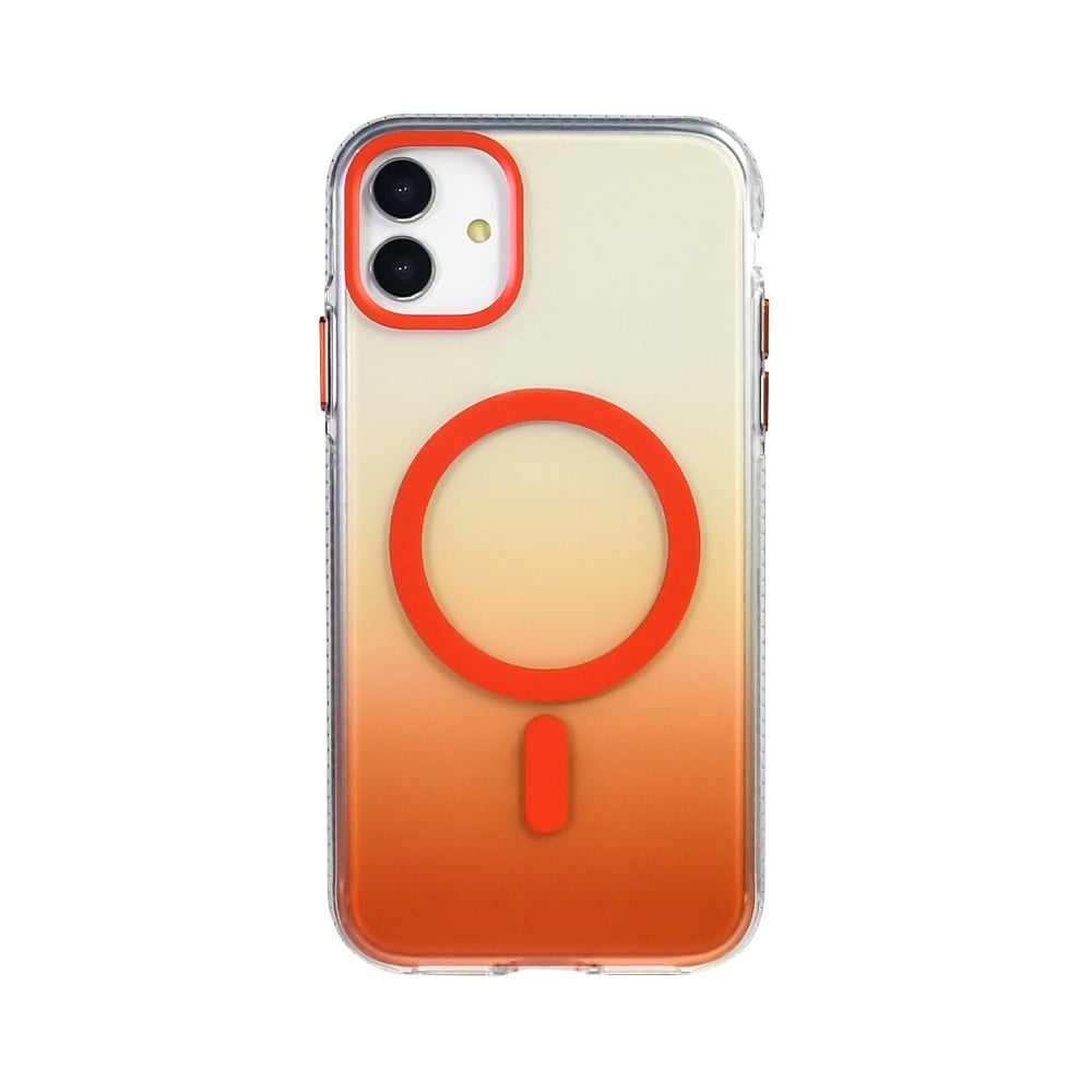 Apple iPhone 11 Kılıf M-safe Şarj Özellikli Transparan Renk Geçişli Zore Toros Kapak