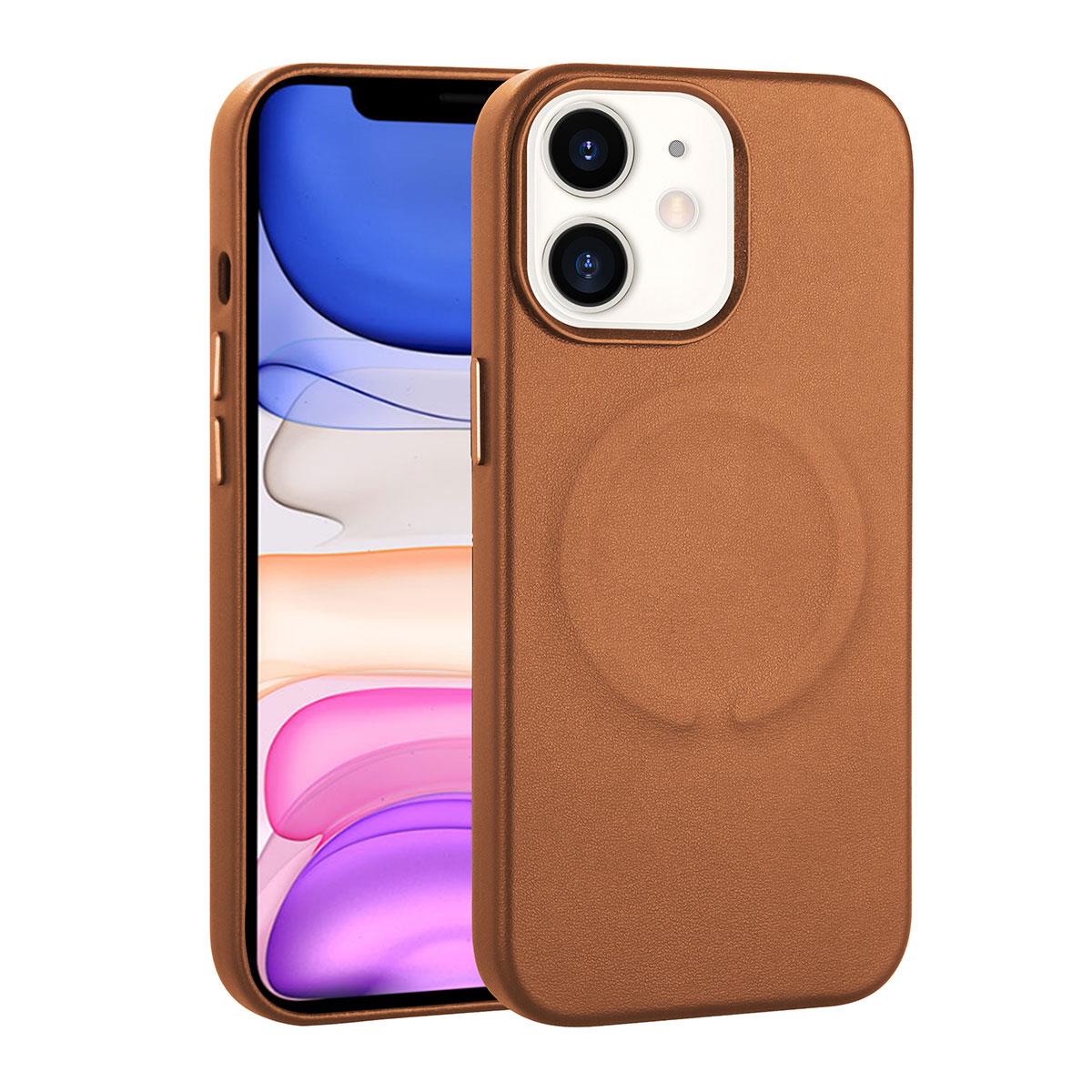 Apple iPhone 11 Kılıf PU Deri M-safe Wireless Şarj Özellikli Zore Derix Kapak