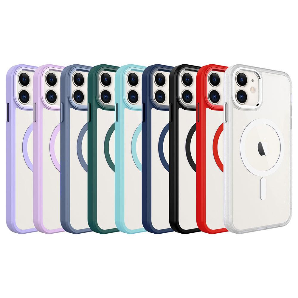 Apple iPhone 11 Kılıf Wireless Şarj Özellikli Zore Krom M-safe Silikon Kapak