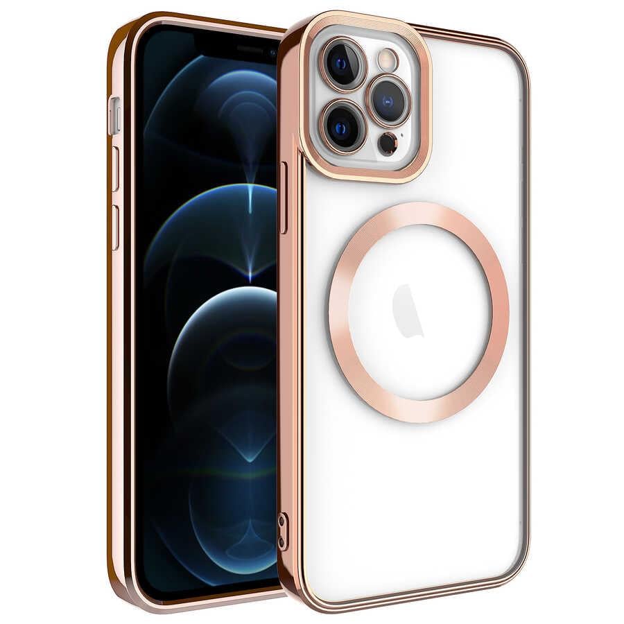 Apple iPhone 11 Pro Max Kılıf M-safe Wireless Şarj Özellikli Zore Setro Silikon