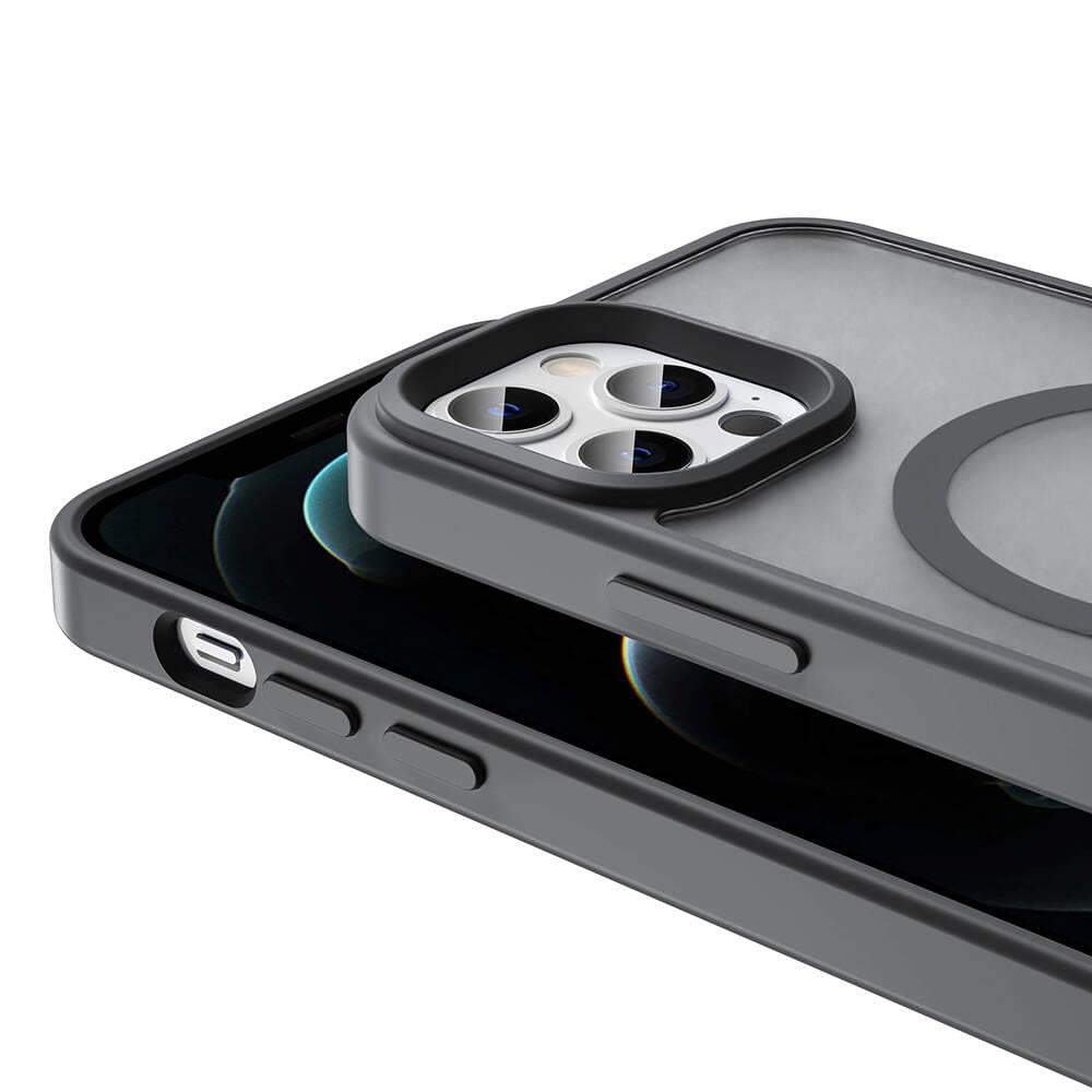Apple iPhone 12 Pro Kılıf M-safe Şarj Özellikli Mat Arka Yüzey Zore Sio Kapak