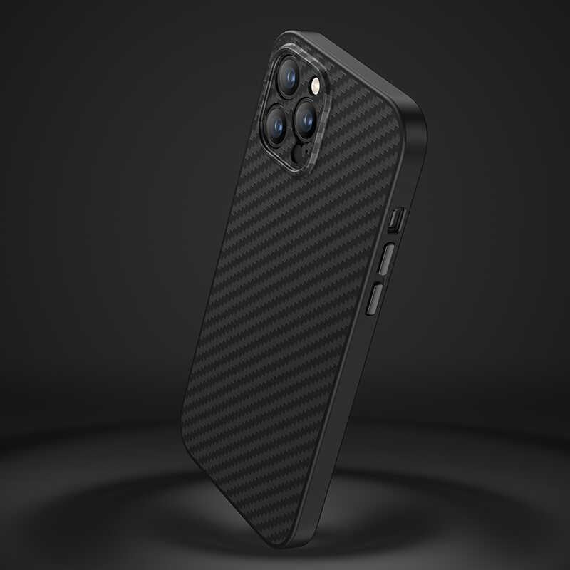 Apple iPhone 12 Pro Max Kılıf Karbon Fiber Benks Hybrid Kevlar Kapak