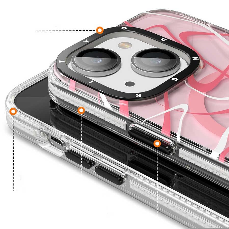 Apple iPhone 13 Kılıf M-safe Şarj Özellikli Youngkit Water-Ink Serisi Kapak
