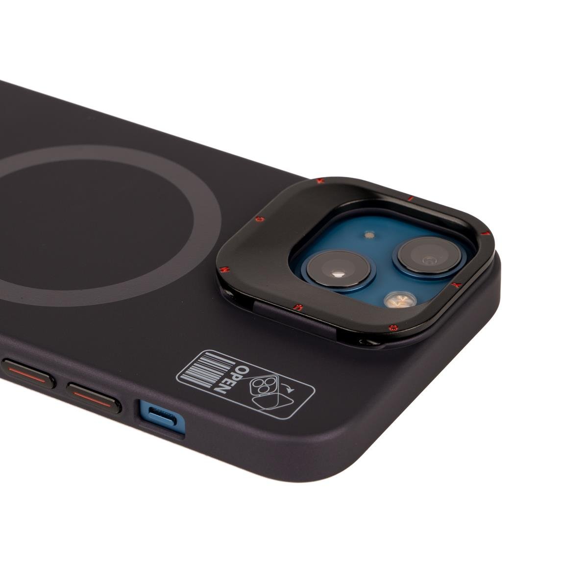 Apple iPhone 13 Kılıf M-safe Şarj Özellikli Standlı YoungKit Hermit Bracket Serisi Kapak