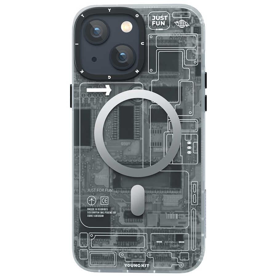 Apple iPhone 13 Kılıf M-safe Şarj Özellikli YoungKit Technology Serisi Kapak