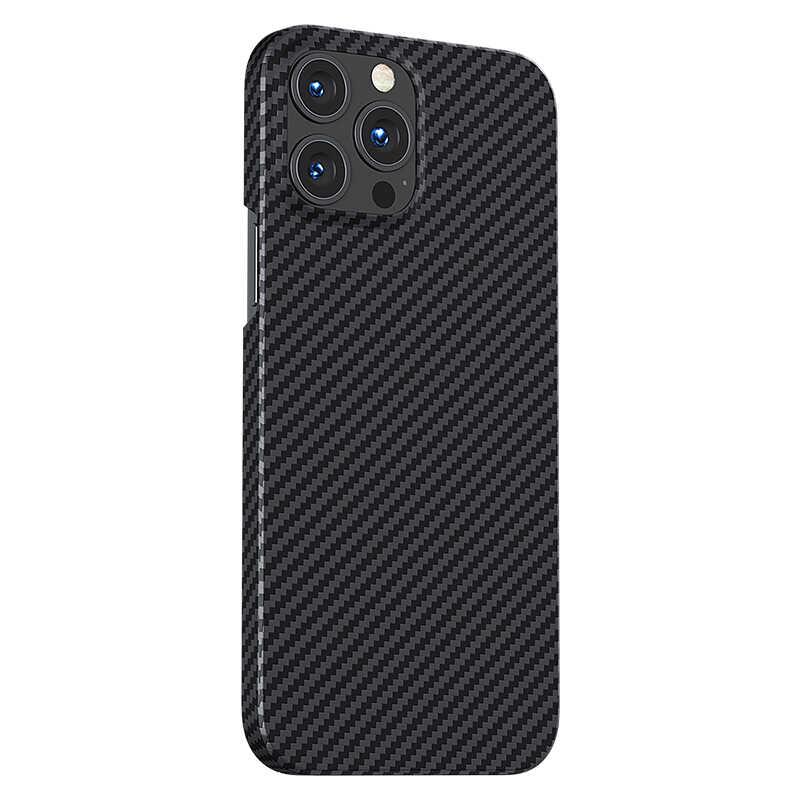 Apple iPhone 13 Pro Kılıf M-safe Özellikli Karbon Fiber Benks Essential Kevlar Kapak