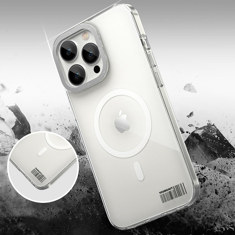 Apple iPhone 13 Pro Kılıf M-safe Şarj Özellikli Youngkit Coloured Glaze Serisi Kapak