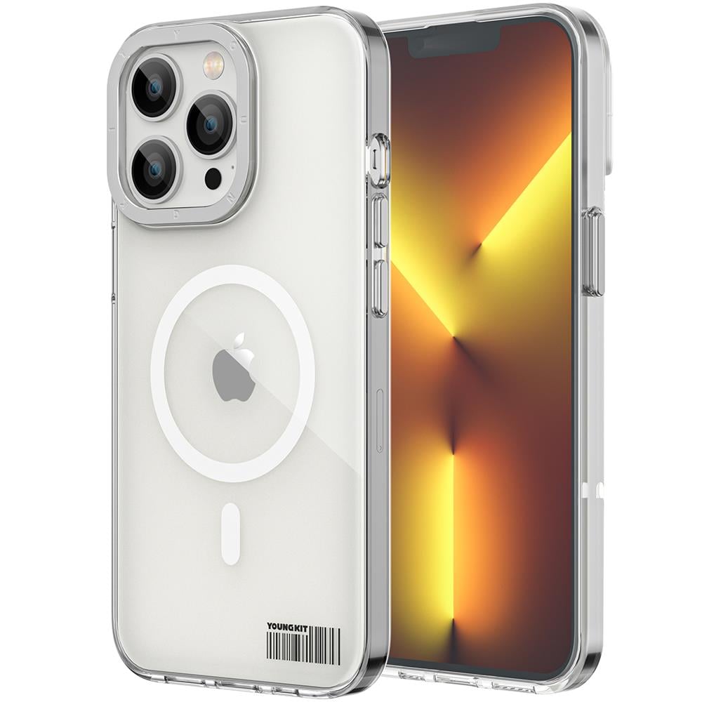 Apple iPhone 13 Pro Kılıf M-safe Şarj Özellikli Youngkit Coloured Glaze Serisi Kapak