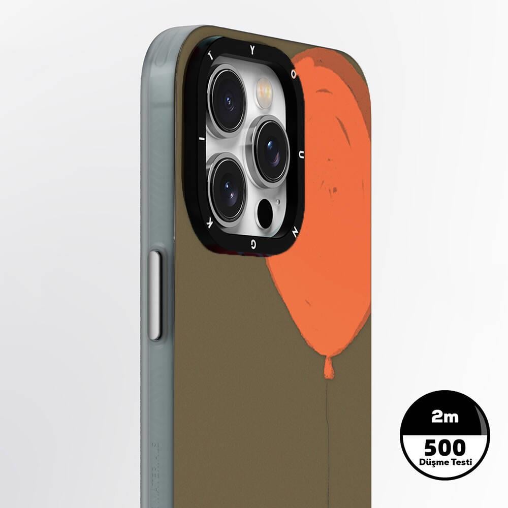 Apple iPhone 13 Pro Kılıf M-safe Şarj Özellikli Youngkit Orange Serisi Flying Balloon Kapak