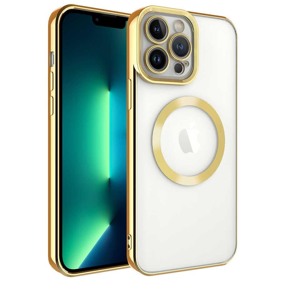 Apple iPhone 13 Pro Kılıf M-safe Wireless Şarj Özellikli Zore Setro Silikon