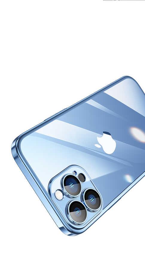 Apple iPhone 13 Pro Kılıf Sert PC Renkli Çerçeveli Zore Riksos Kapak