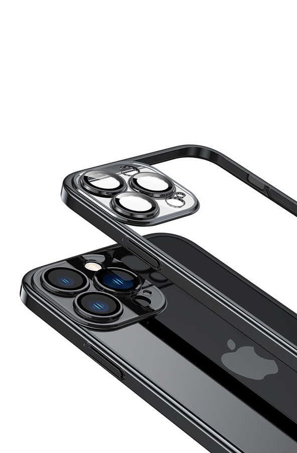 Apple iPhone 13 Pro Kılıf Sert PC Renkli Çerçeveli Zore Riksos Kapak