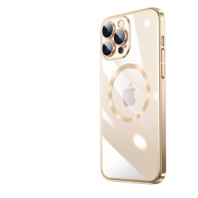 Apple iPhone 13 Pro Kılıf Wireless Şarj Özellikli Sert PC Zore Riksos M-safe Kapak