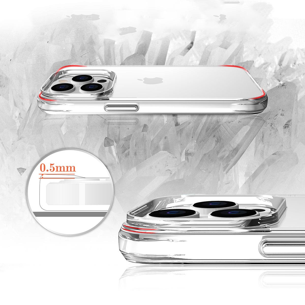Apple iPhone 13 Pro Kılıf Zore Şeffaf Ultra İnce Airbag Tasarımlı Okka Kapak