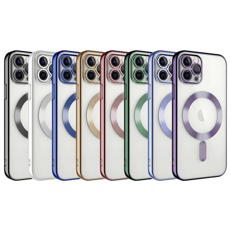Apple iPhone 13 Pro Max Kılıf Kamera Korumalı M-safe Wireless Şarj Özellikli Zore Demre Kapak