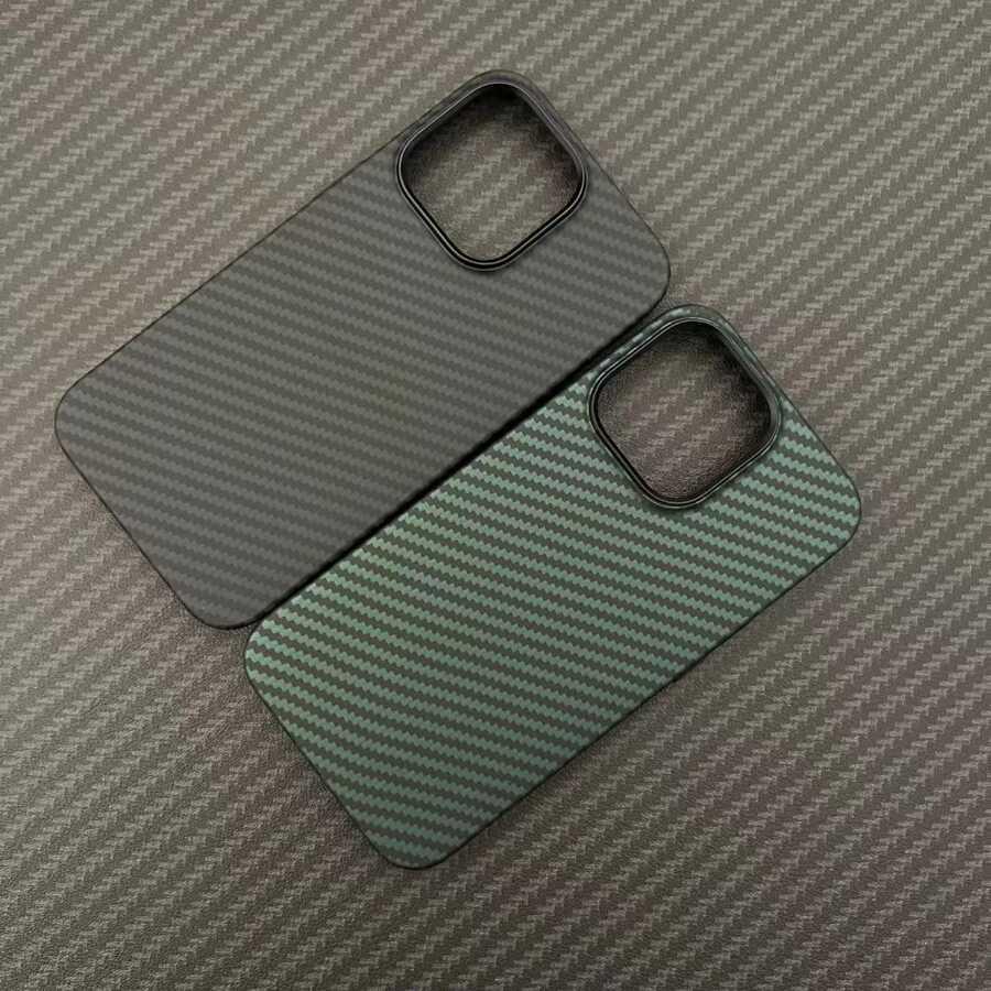 Apple iPhone 13 Pro Max Kılıf Karbon Fiber Tasarımlı Zore Karbono Kapak