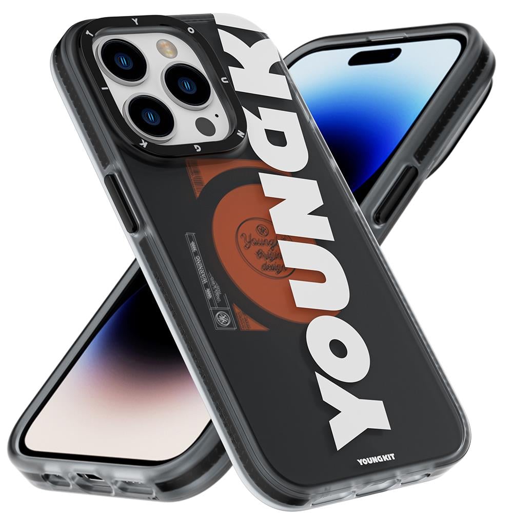 Apple iPhone 13 Pro Max Kılıf M-safe Şarj Özellikli Youngkit Binfen Serisi Yazı Temalı Kapak
