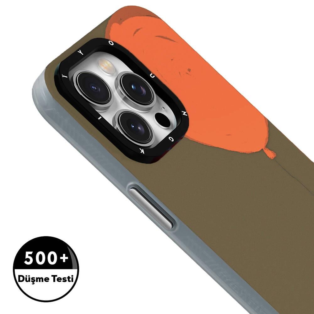 Apple iPhone 13 Pro Max Kılıf M-safe Şarj Özellikli Youngkit Orange Serisi Flying Balloon Kapak