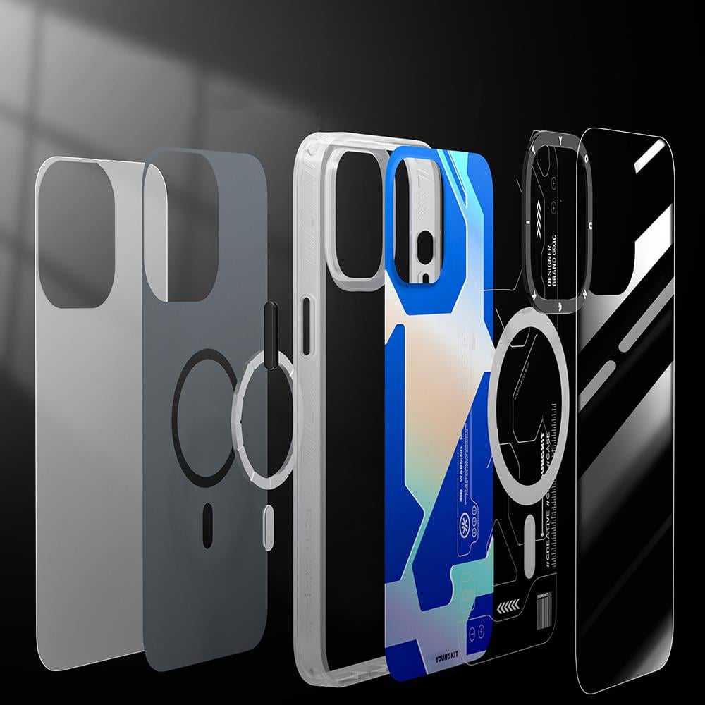 Apple iPhone 13 Pro Max Kılıf M-safe Şarj Özellikli YoungKit Metaverse Serisi Kapak
