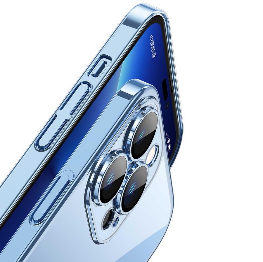 Apple iPhone 13 Pro Max Kılıf Sert PC Renkli Çerçeveli Zore Riksos Kapak