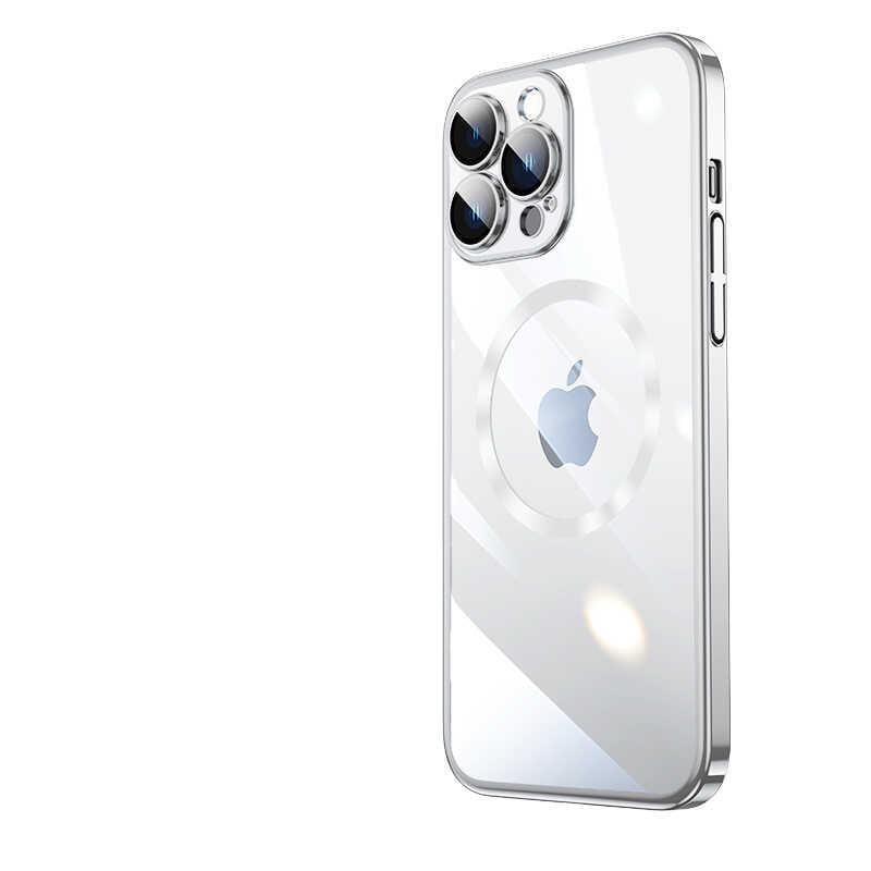 Apple iPhone 13 Pro Max Kılıf Wireless Şarj Özellikli Sert PC Zore Riksos M-safe Kapak