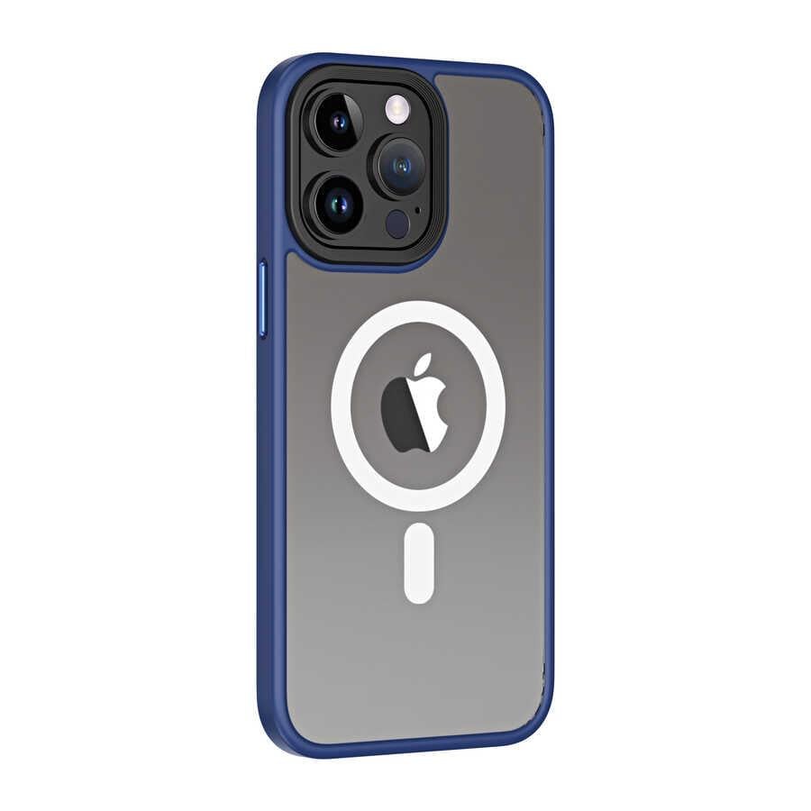 Apple iPhone 13 Pro Max Kılıf Wireless Şarj Özellikli Zore Hibrit M-safe Kapak