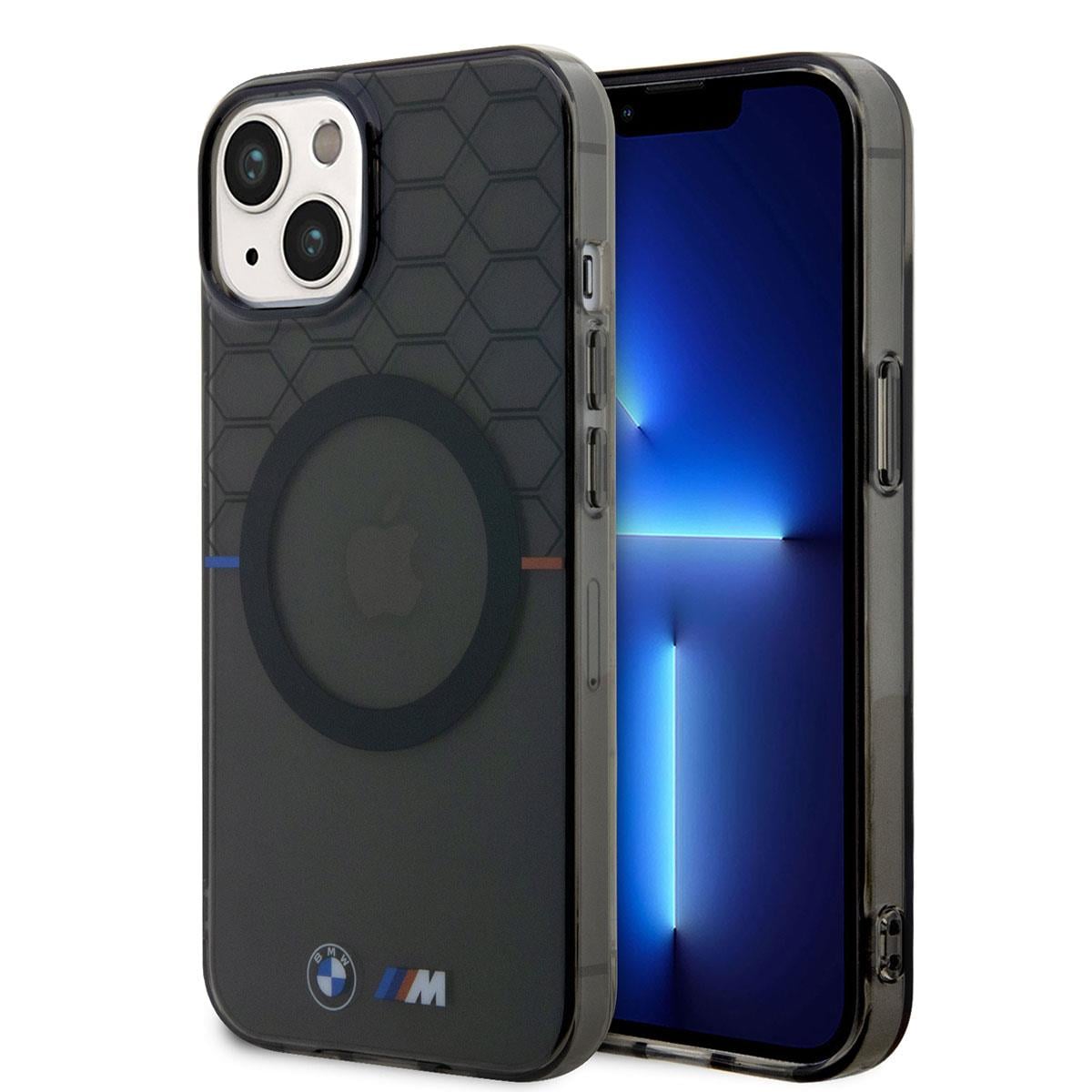 Apple iPhone 14 Kılıf BMW M-safe Şarj Özellikli Transparan M Dizayn Kapak