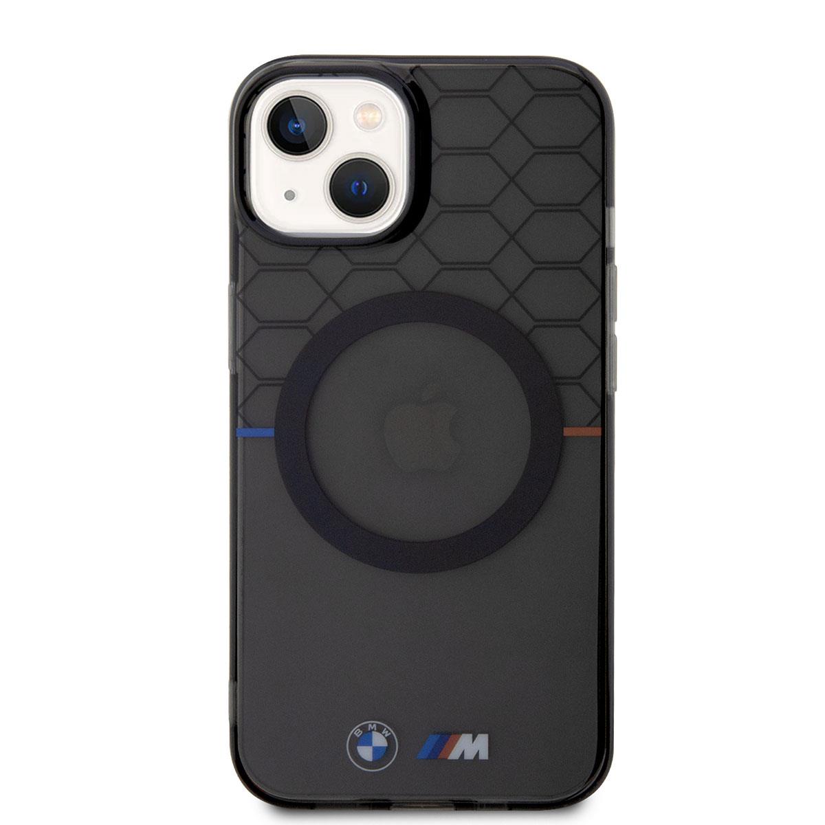 Apple iPhone 14 Kılıf BMW M-safe Şarj Özellikli Transparan M Dizayn Kapak