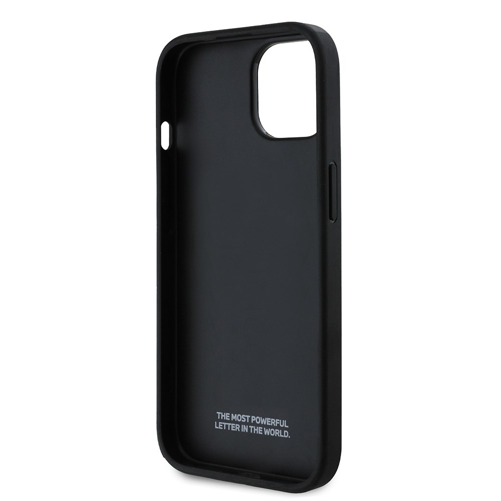 Apple iPhone 14 Kılıf BMW Orjinal Lisanslı Karbon Fiber Tasarımlı ve Metal Logolu PU Deri Kapak