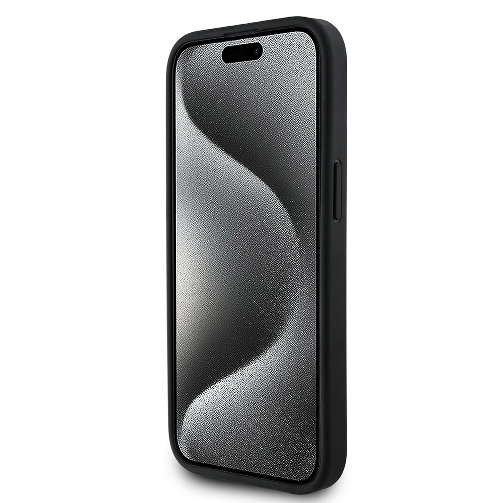 Apple iPhone 14 Kılıf BMW Orjinal Lisanslı Karbon Fiber Tasarımlı ve Metal Logolu PU Deri Kapak
